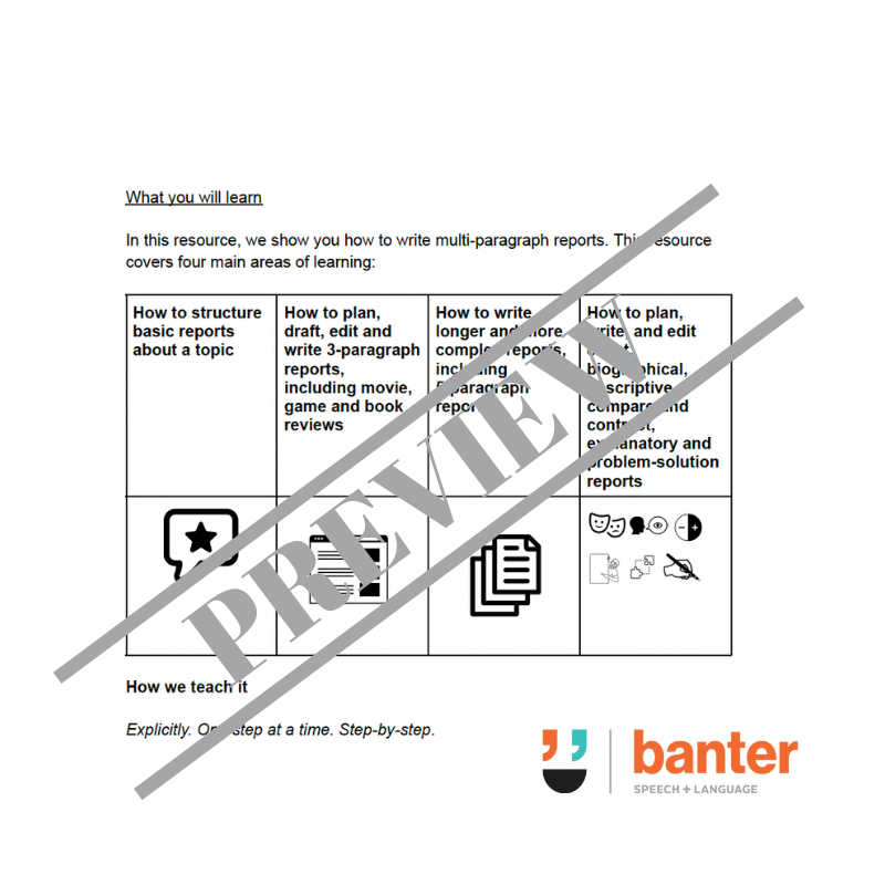 Think Then Write Workbook 5: Multi-Paragraph Information Report Writing Foundations