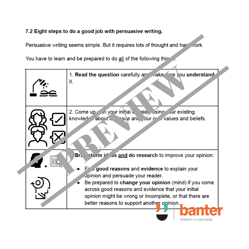 Think Then Write Workbook 7: Persuasive Writing Foundations